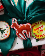 Needlepoint Icon Ornament - Reindeer