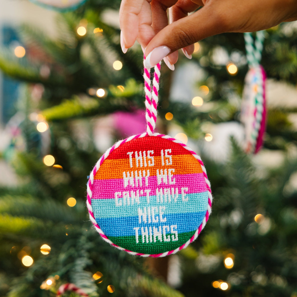 Needlepoint Ornament - Nice Things