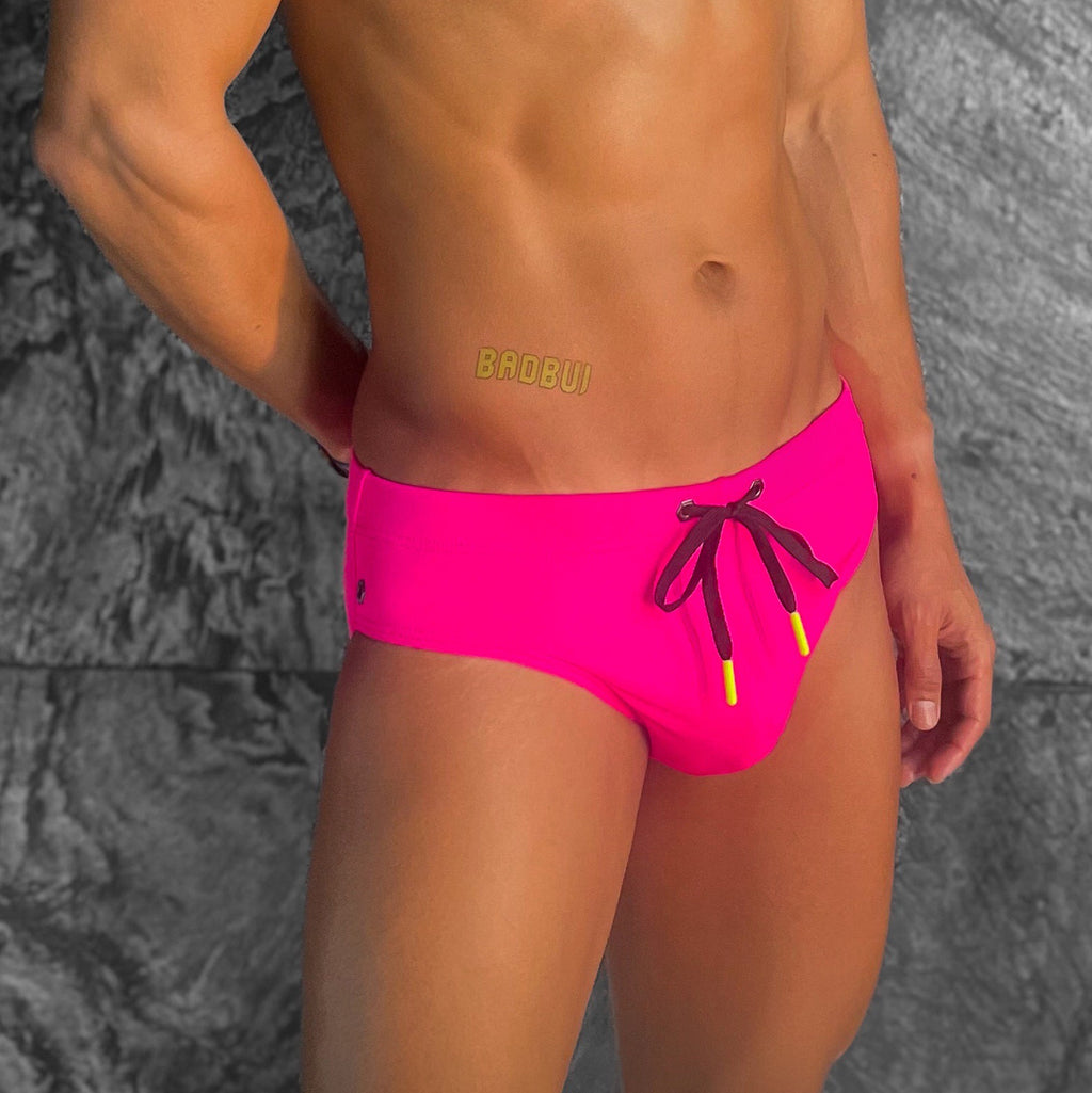 Modern Classic Swim Brief - Hot Pink