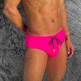 Modern Classic Swim Brief - Hot Pink