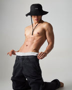 TEAMM8 Statement Wide Brim Bucket Hat - Black