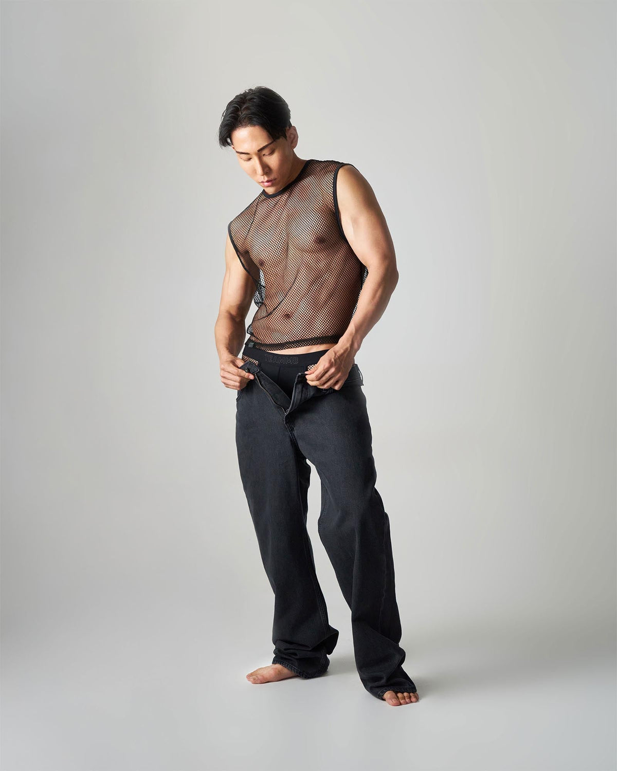 TEAMM8 Edge Net Muscle Tank Jet