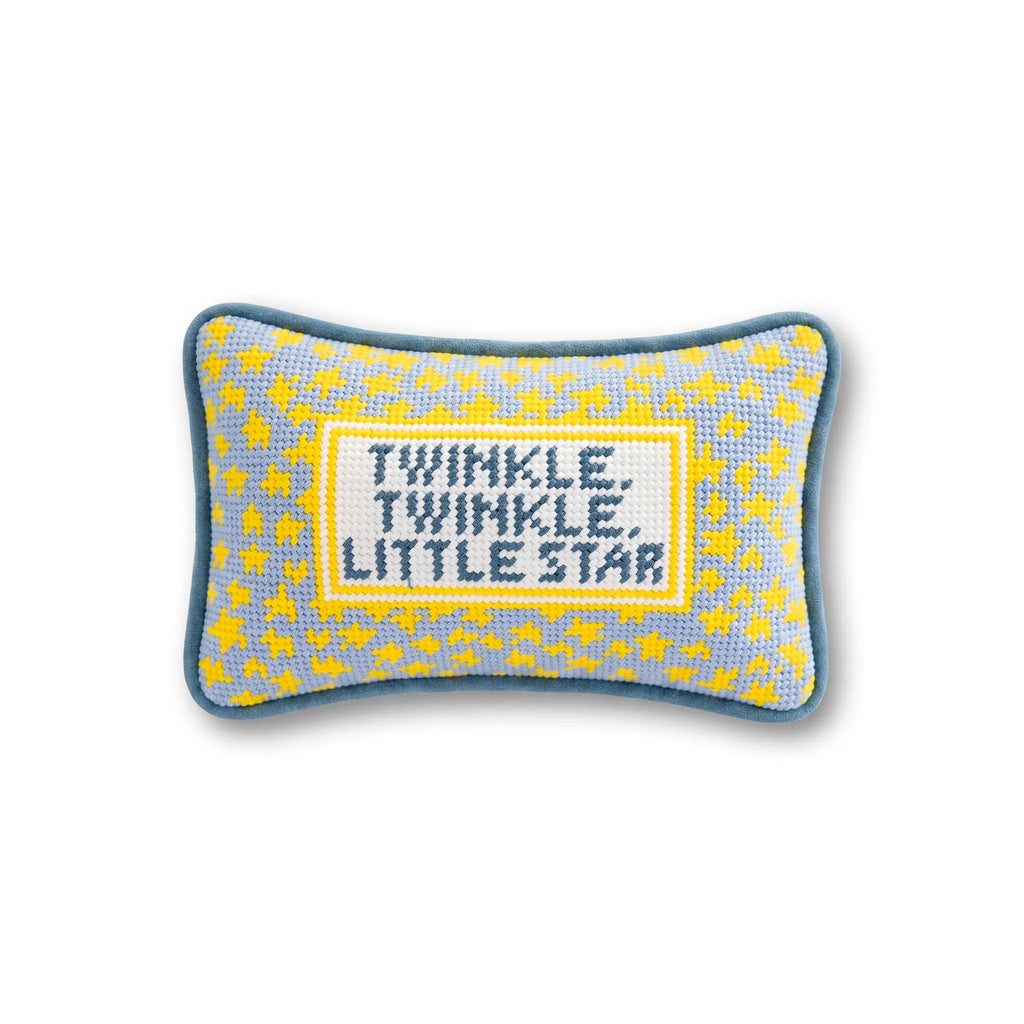 Twinkle Twinkle Mini Needlepoint Pillow