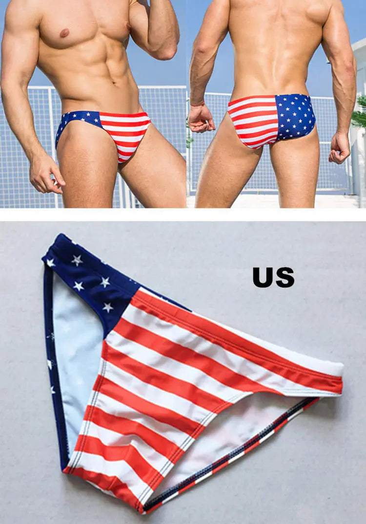 Team USA Flag Low Cut Swim Brief