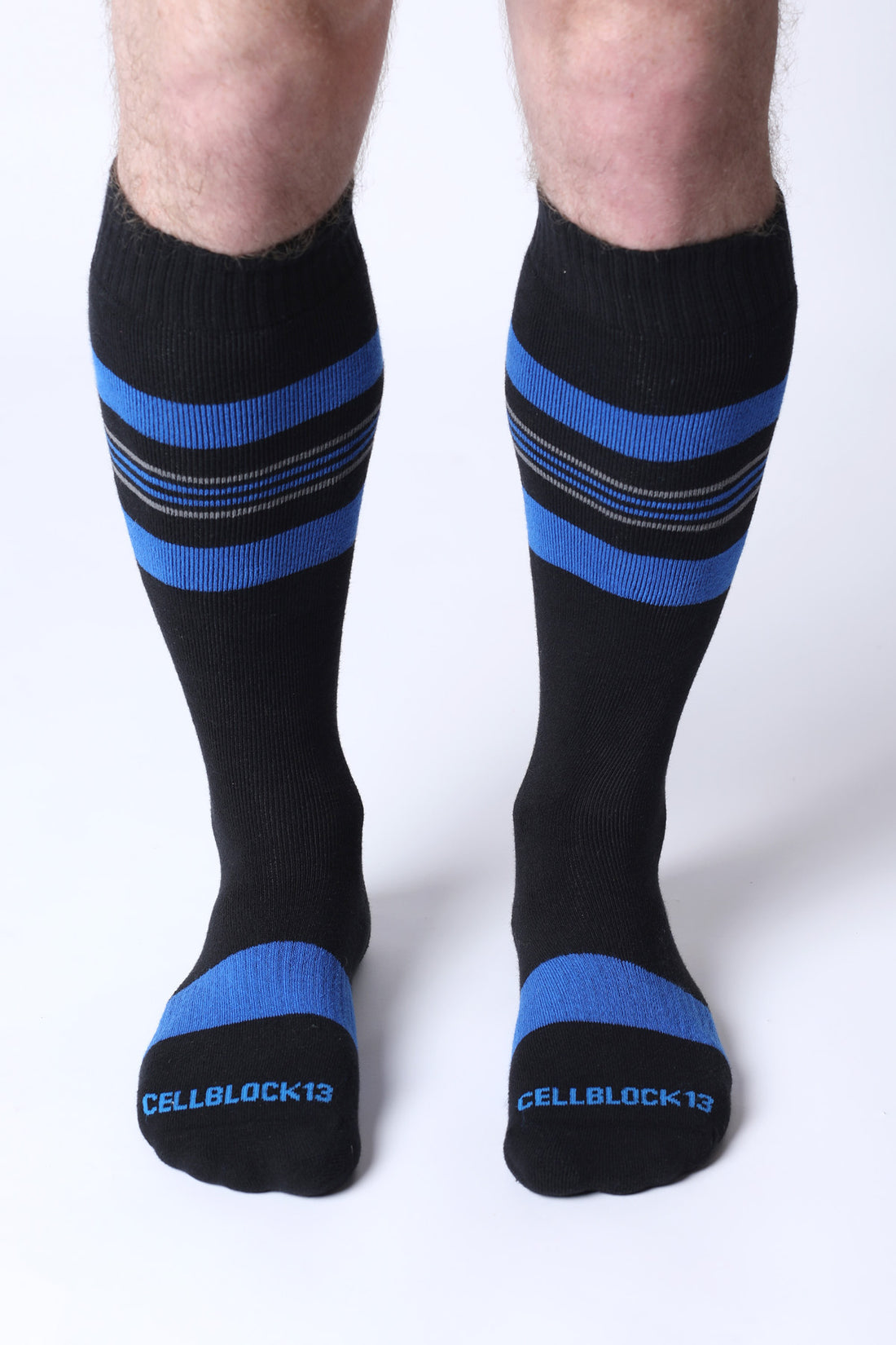 CELLBLOCK 13 Tight End Knee High Shadow Socks - Blue
