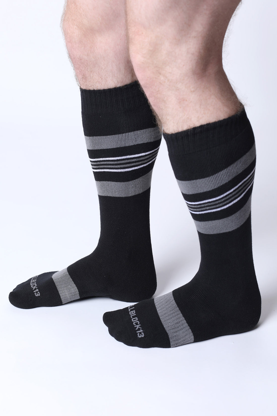 CELLBLOCK 13 Tight End Knee High Shadow Socks - Gray