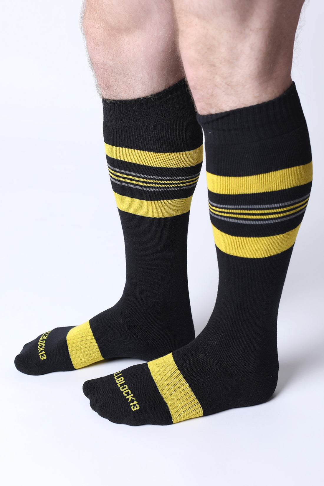 CELLBLOCK 13 Tight End Knee High Shadow Socks - Yellow