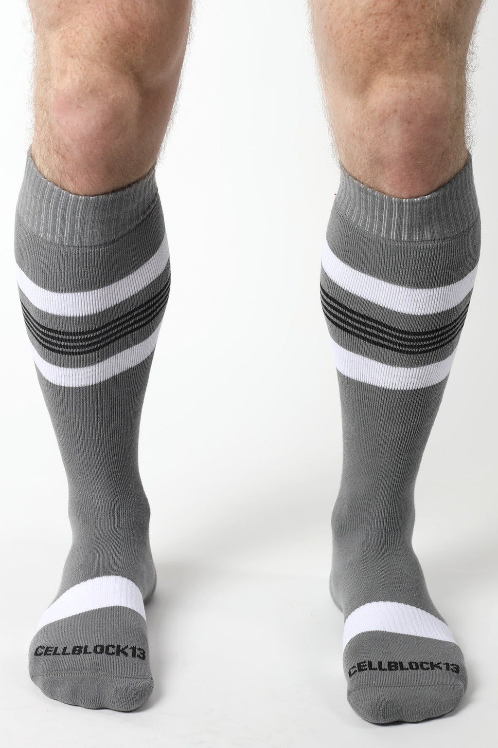 CELLBLOCK 13 Tight End Knee High Socks Gray