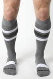 CELLBLOCK 13 Tight End Knee High Socks Gray