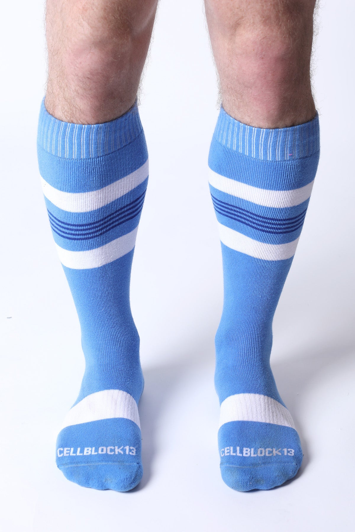 CELLBLOCK 13 Tight End Knee High Socks Light Blue