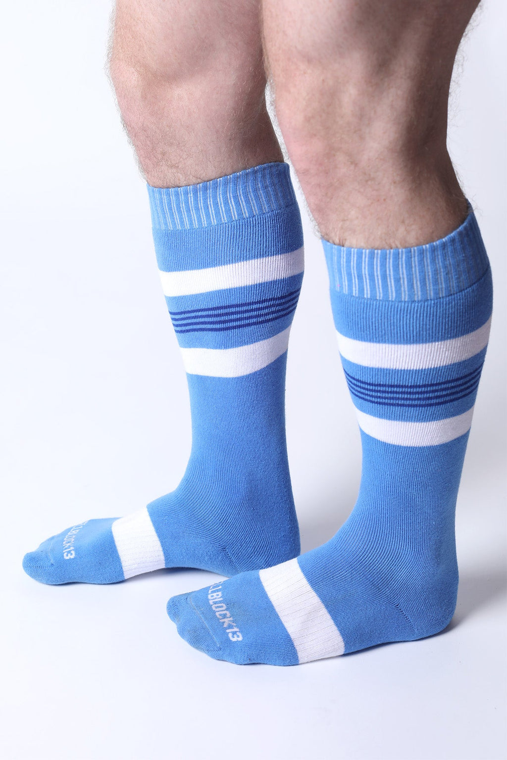 CELLBLOCK 13 Tight End Knee High Socks Light Blue