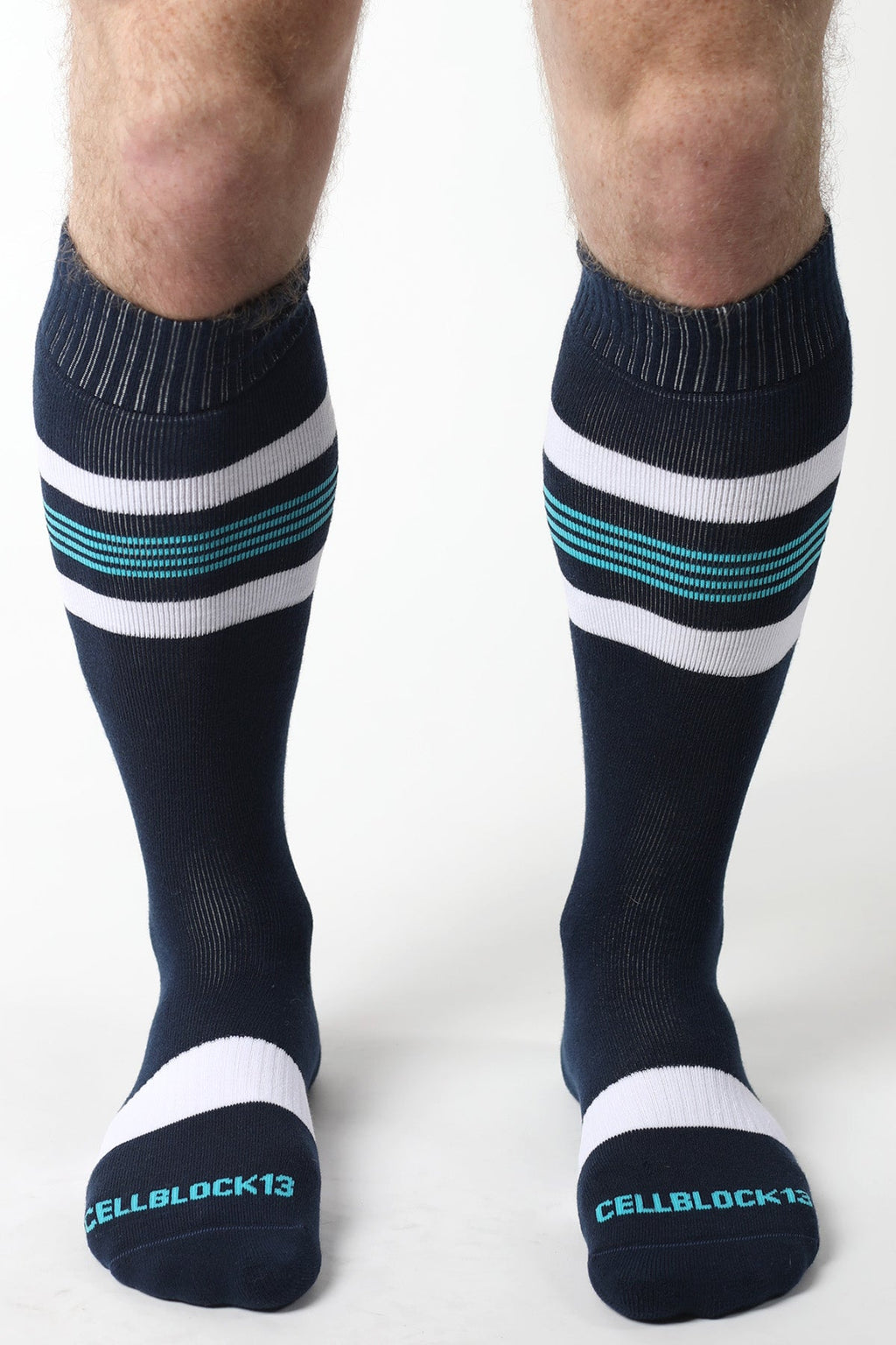 CELLBLOCK 13 Tight End Knee High Socks NAVY