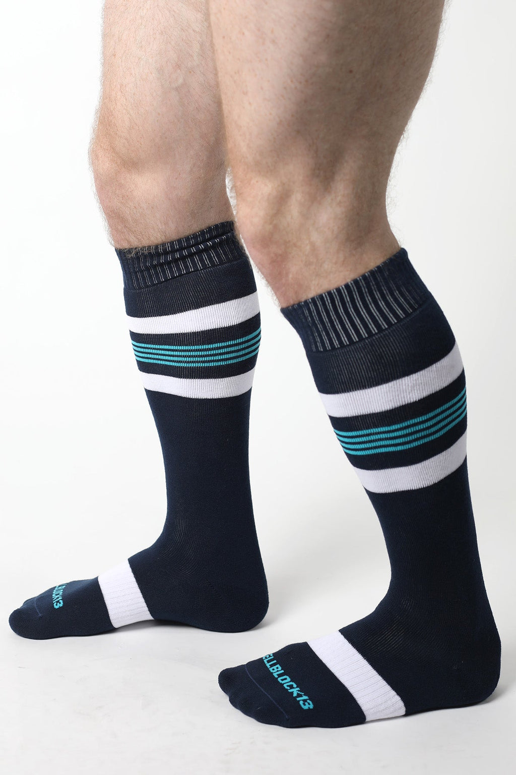 CELLBLOCK 13 Tight End Knee High Socks NAVY