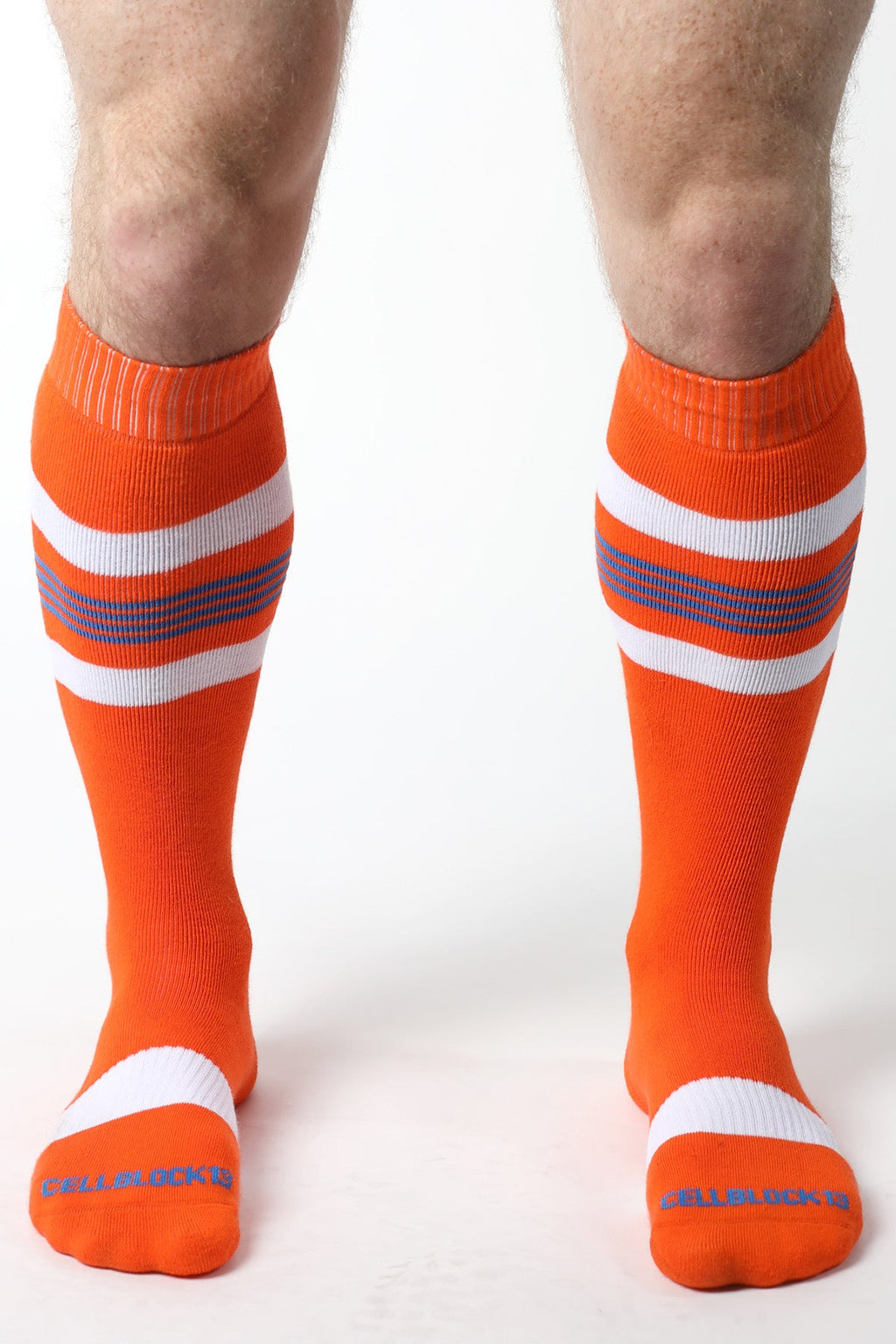 CELLBLOCK 13 Tight End Knee High Socks Orange