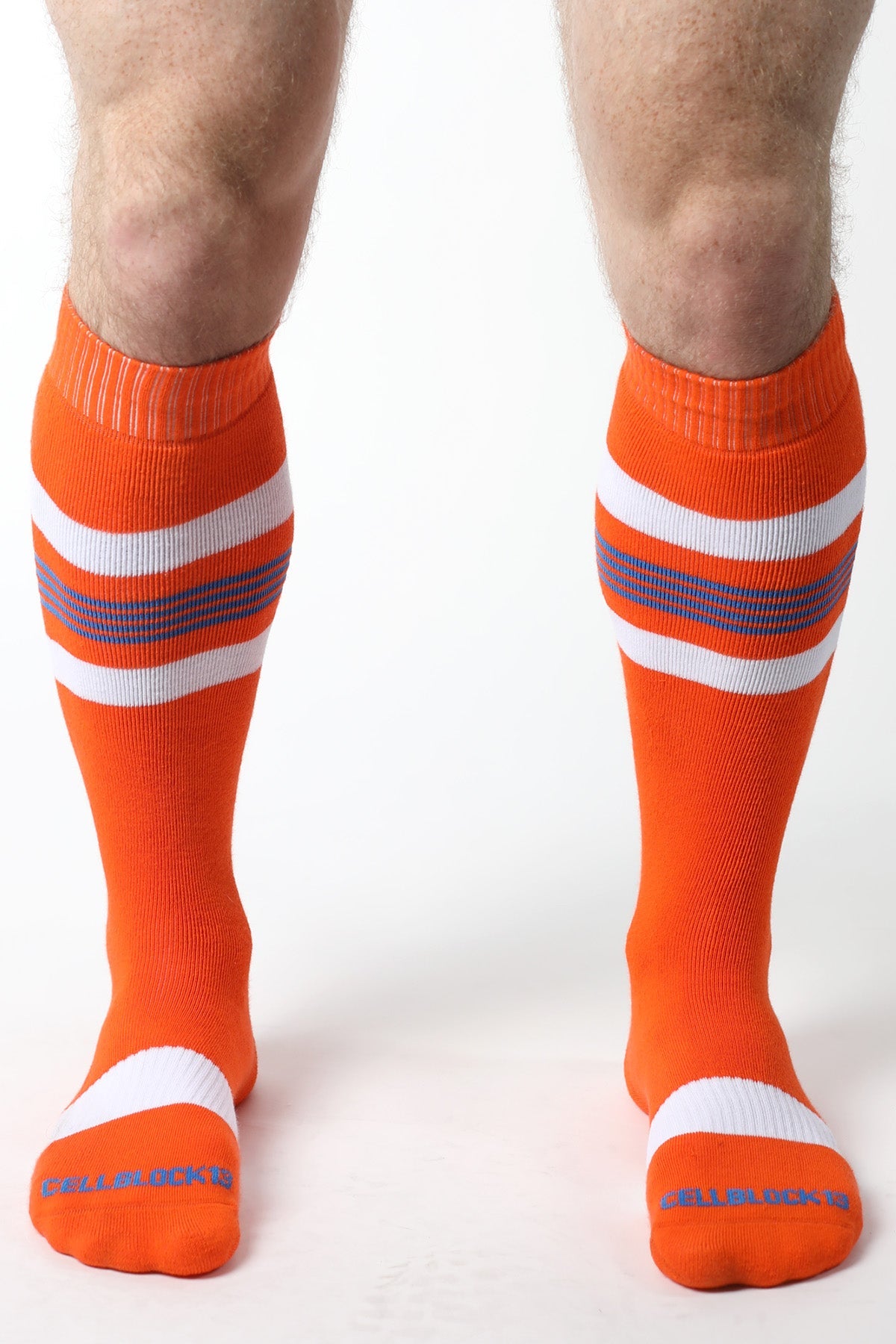CELLBLOCK 13 Tight End Knee High Socks Orange
