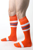 CELLBLOCK 13 Tight End Knee High Socks Orange
