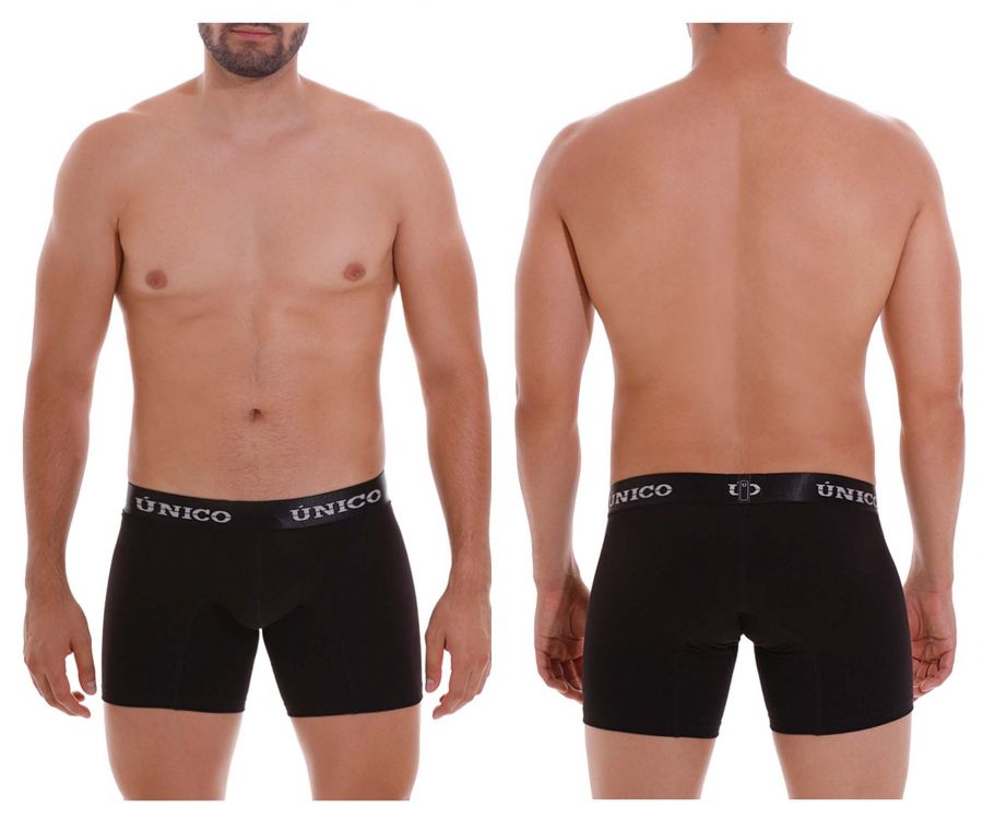Mundo Unico Intenso Cotton Boxer Briefs - Black