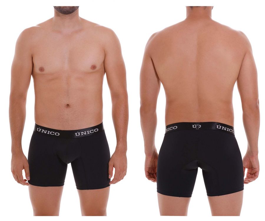 Mundo Unico Intenso Microfiber Boxer Briefs - Black