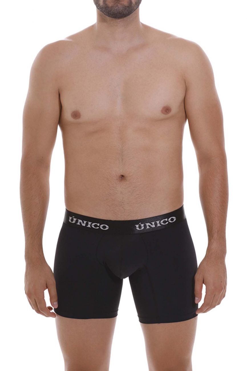 Mundo Unico Intenso Microfiber Boxer Briefs - Black