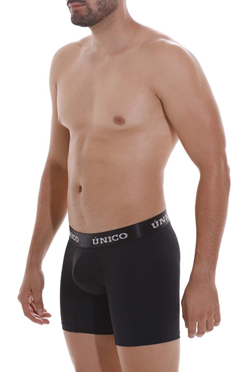 Mundo Unico Intenso Microfiber Boxer Briefs - Black