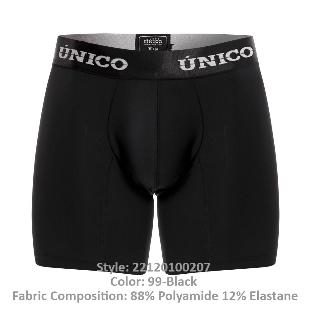 Mundo Unico Intenso Microfiber Boxer Briefs - Black