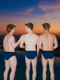 RED Hot Hip Brief Mono-Tone in Petrol Blue
