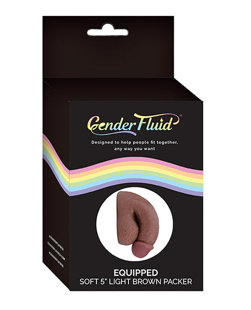 Gender Fluid 5in Equipped Soft Packer - Light Brown