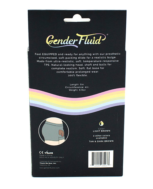 Gender Fluid Equipped 5" Soft Packer - Light Brown
