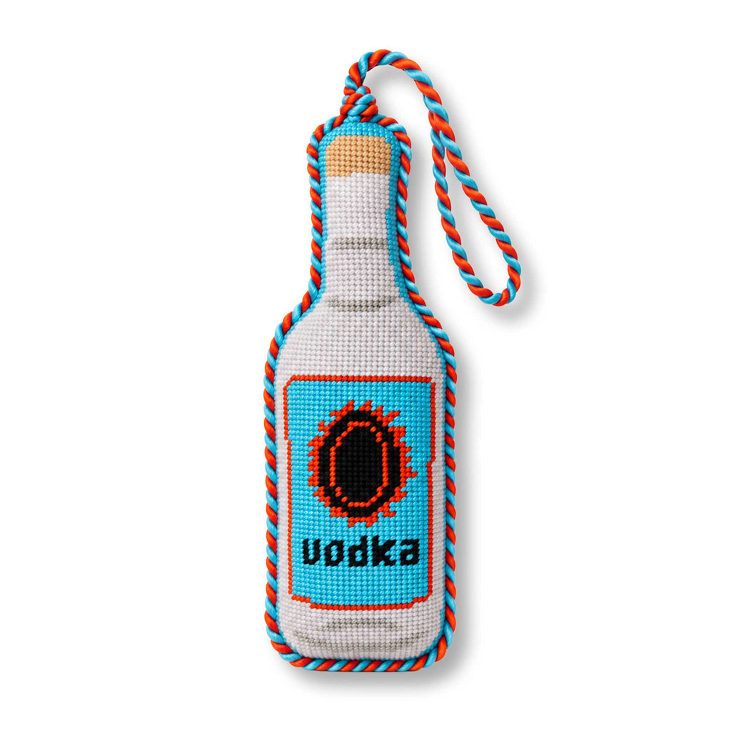 Needlepoint Icon Ornament - Vodka Bottle