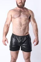 CELLBLOCK 13 Void Void Vegan Leather Snap Up Shorts