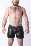 CELLBLOCK 13 Void Void Vegan Leather Snap Up Shorts