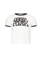 Queer Power T-Shirt in White / Black by LUDOVIC DE SAINT SERNIN