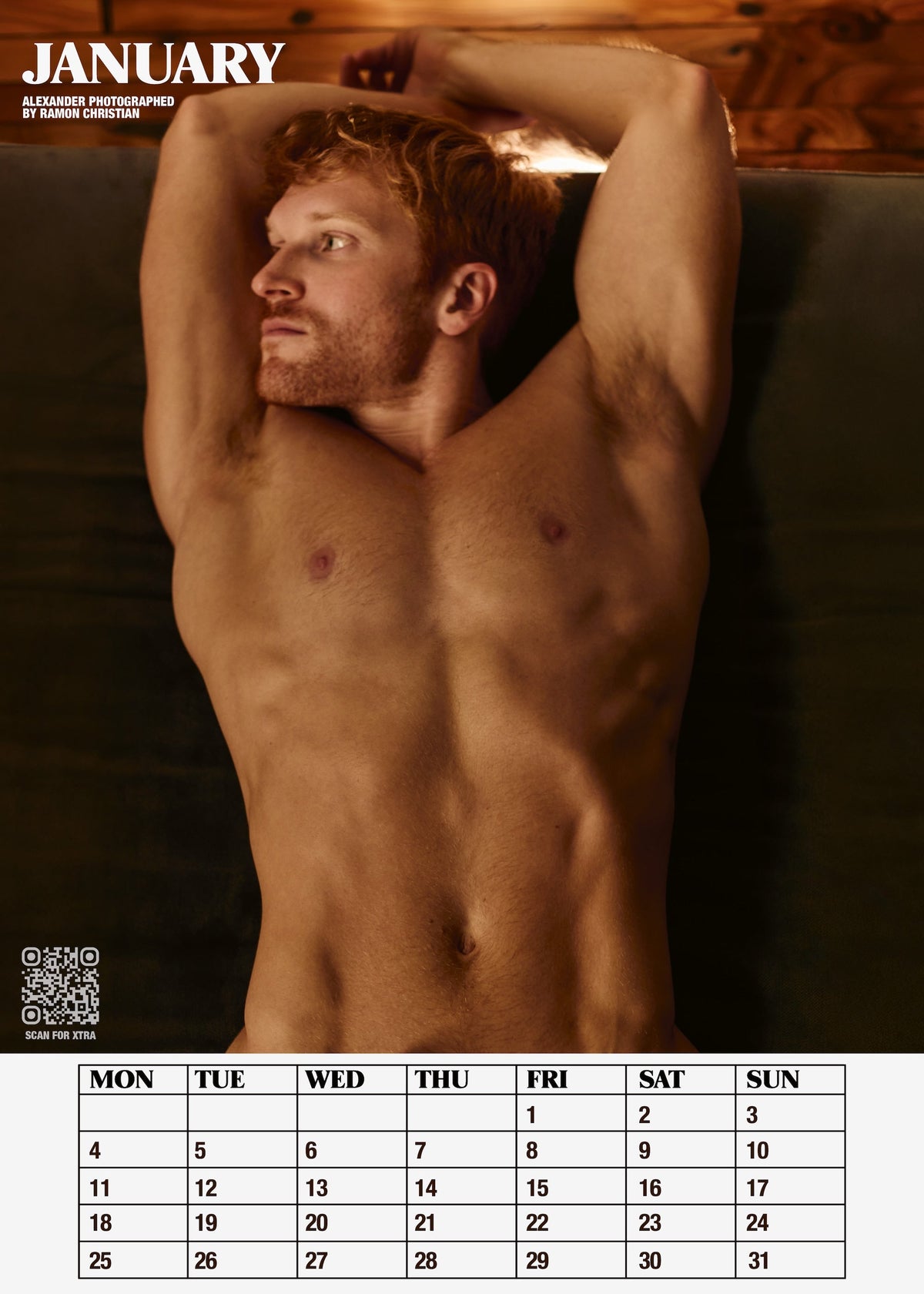 Boys of Red Hot Xtra 2027 Calendar interior
