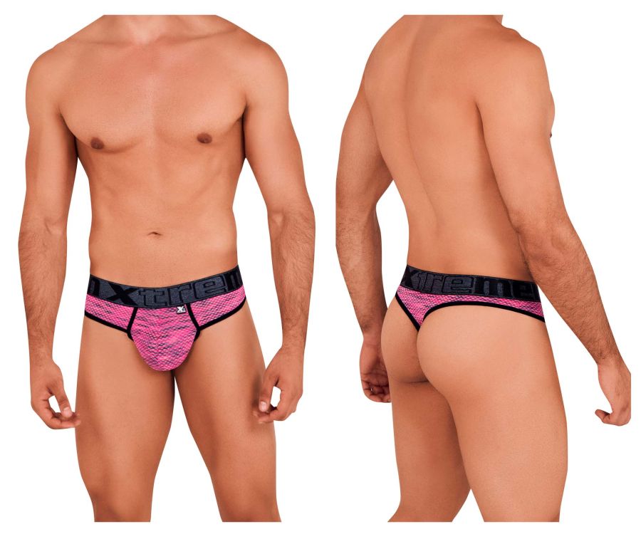 Xtremen Microfiber Mesh Thongs - Pink