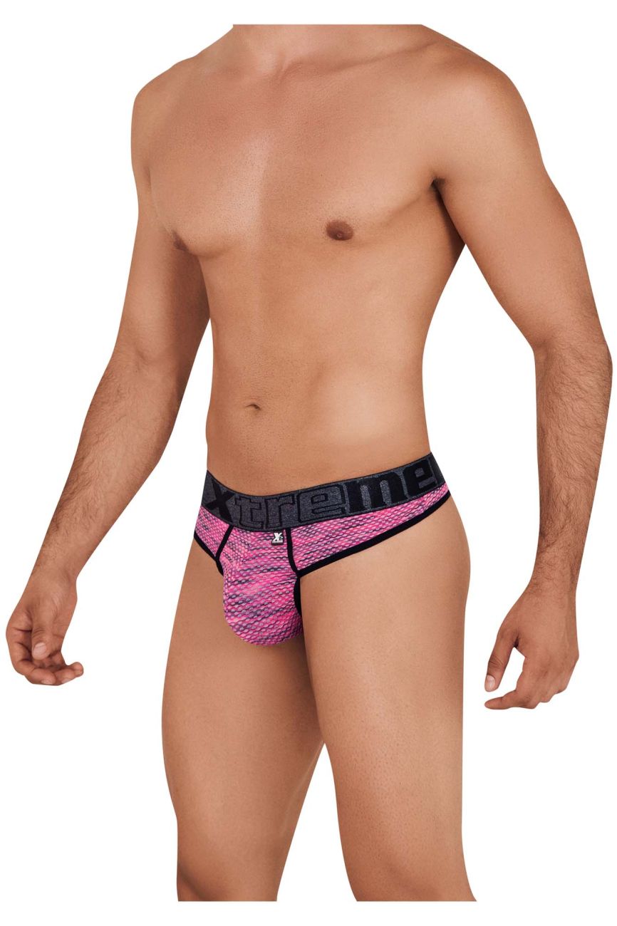 Xtremen Microfiber Mesh Thongs - Pink
