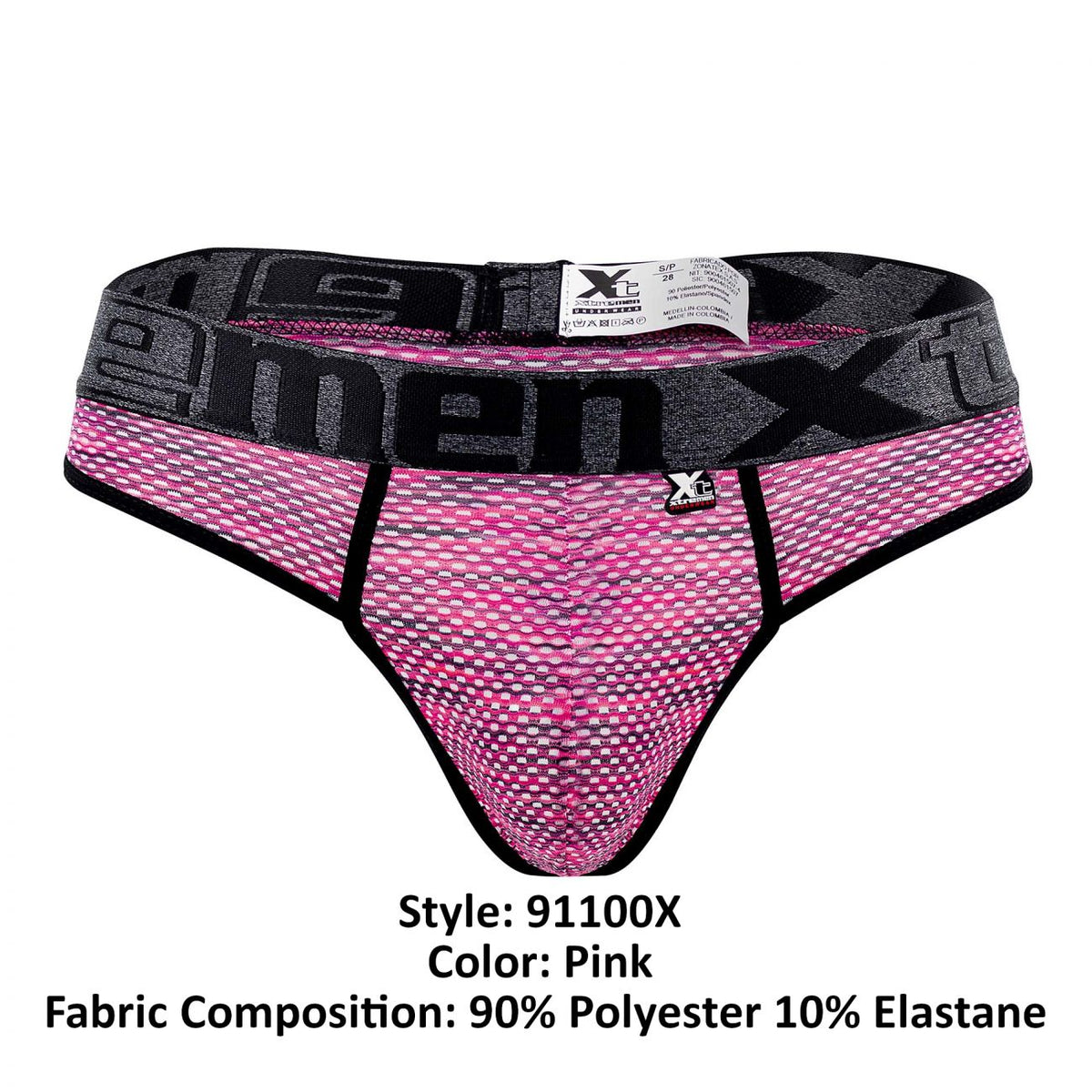 Xtremen Microfiber Mesh Thongs - Pink