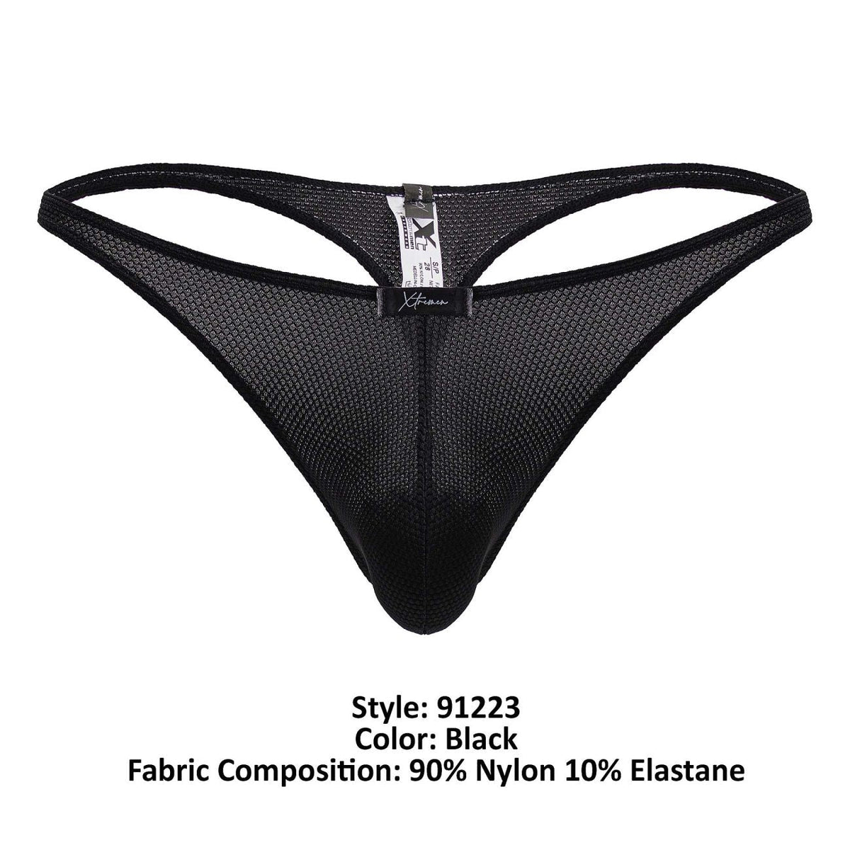 Xtremen Ultra-Lightweight Microfiber Thongs - Black