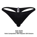 Xtremen Breathable Microfiber Thongs - Black