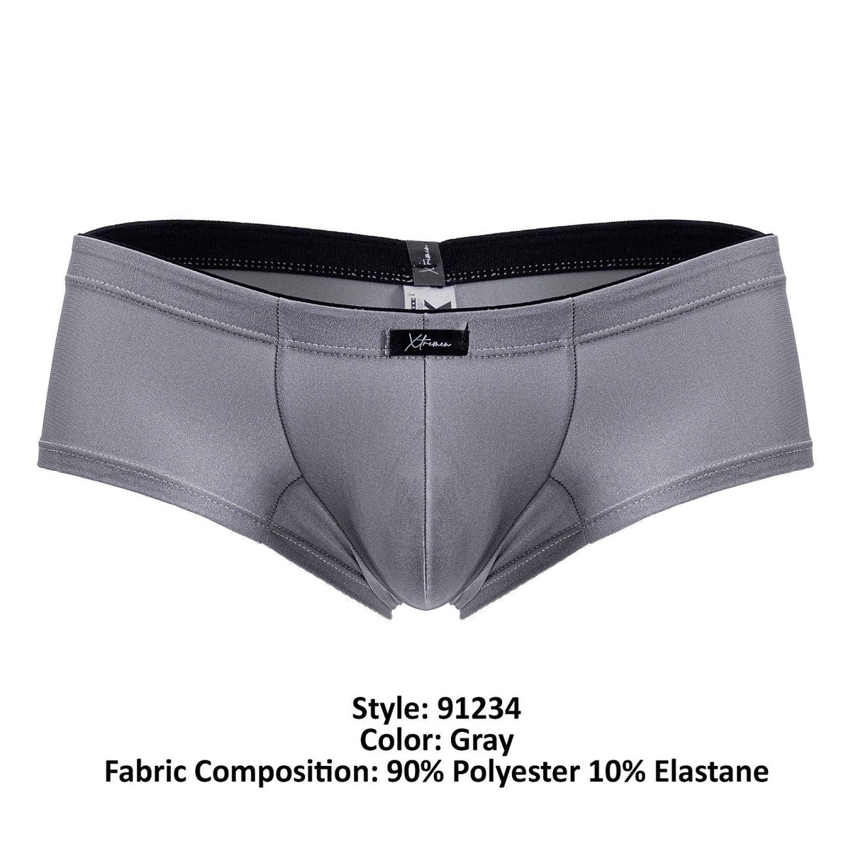 Xtremen Moisture-Wicking Microfiber Trunks - Gray