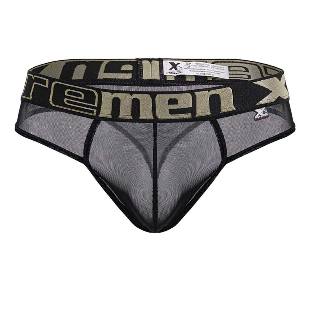 Xtremen Stretch-Fit Microfiber Thongs - Black