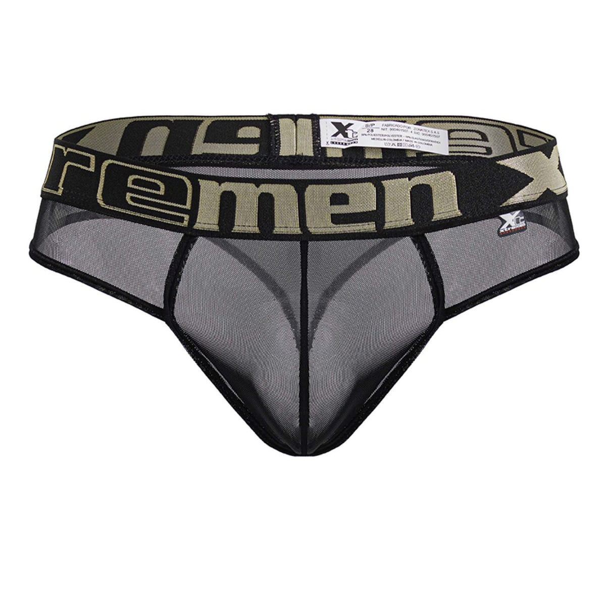 Xtremen Stretch-Fit Microfiber Thongs - Black
