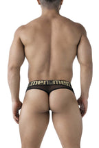 Xtremen Stretch-Fit Microfiber Thongs - Black