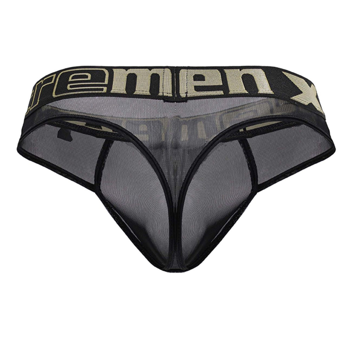 Xtremen Stretch-Fit Microfiber Thongs - Black