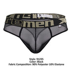 Xtremen Stretch-Fit Microfiber Thongs - Black