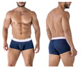 Xtremen Contrast Waistband Microfiber Trunks - Dark Blue