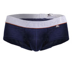 Xtremen Contrast Waistband Microfiber Trunks - Dark Blue