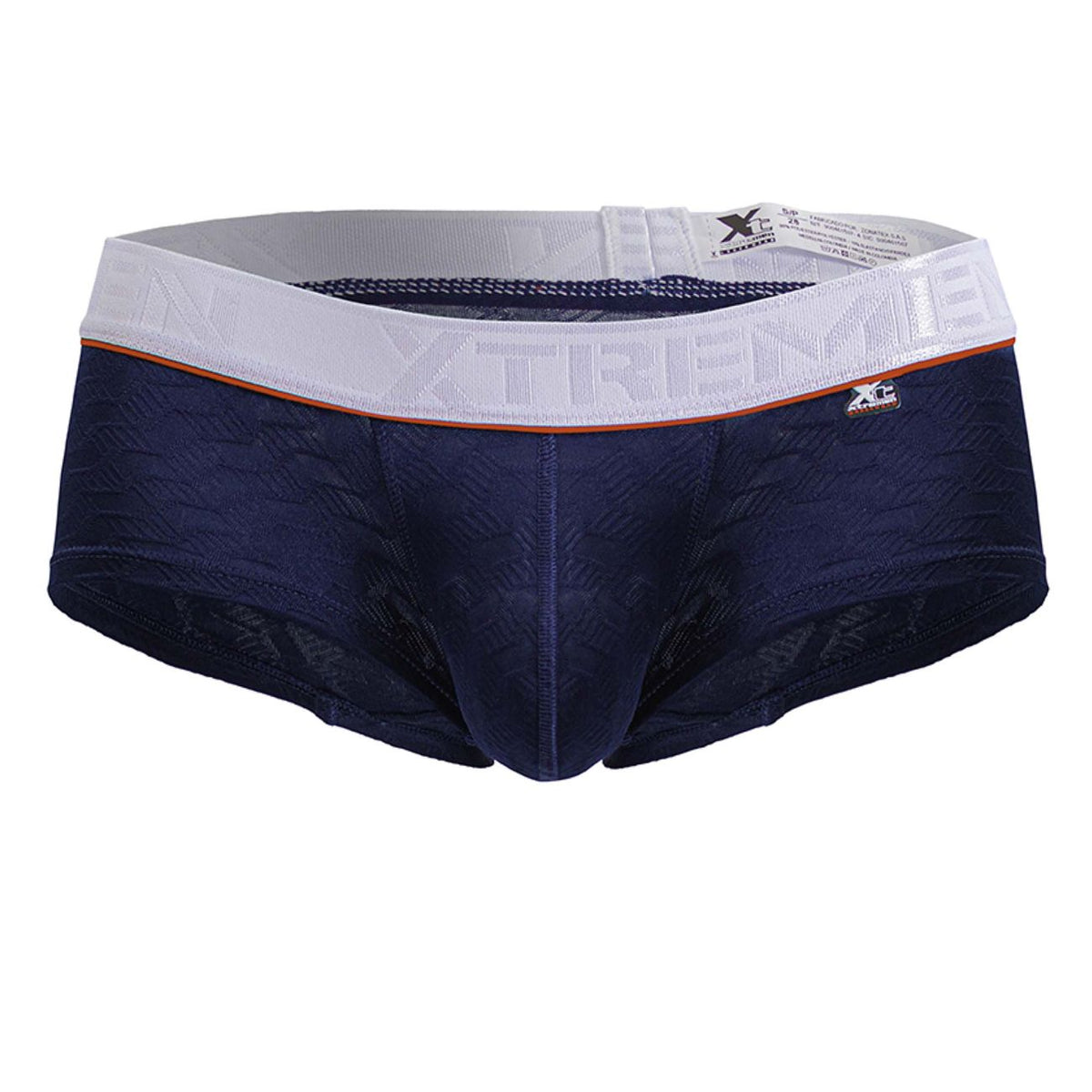 Xtremen Contrast Waistband Microfiber Trunks - Dark Blue