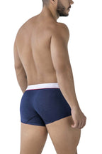 Xtremen Contrast Waistband Microfiber Trunks - Dark Blue