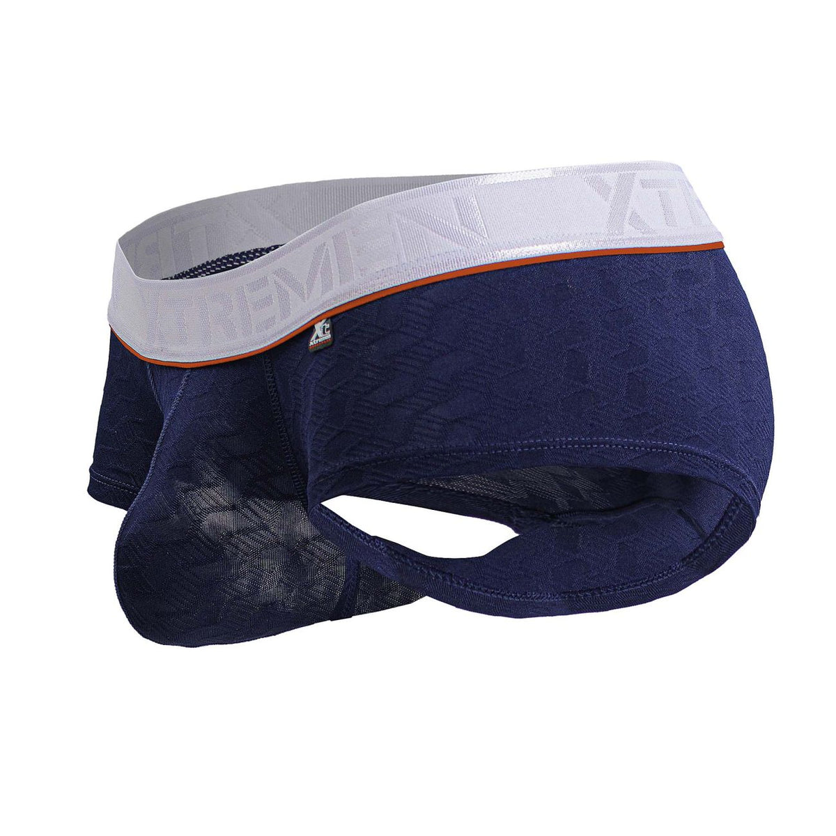 Xtremen Contrast Waistband Microfiber Trunks - Dark Blue