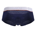 Xtremen Contrast Waistband Microfiber Trunks - Dark Blue